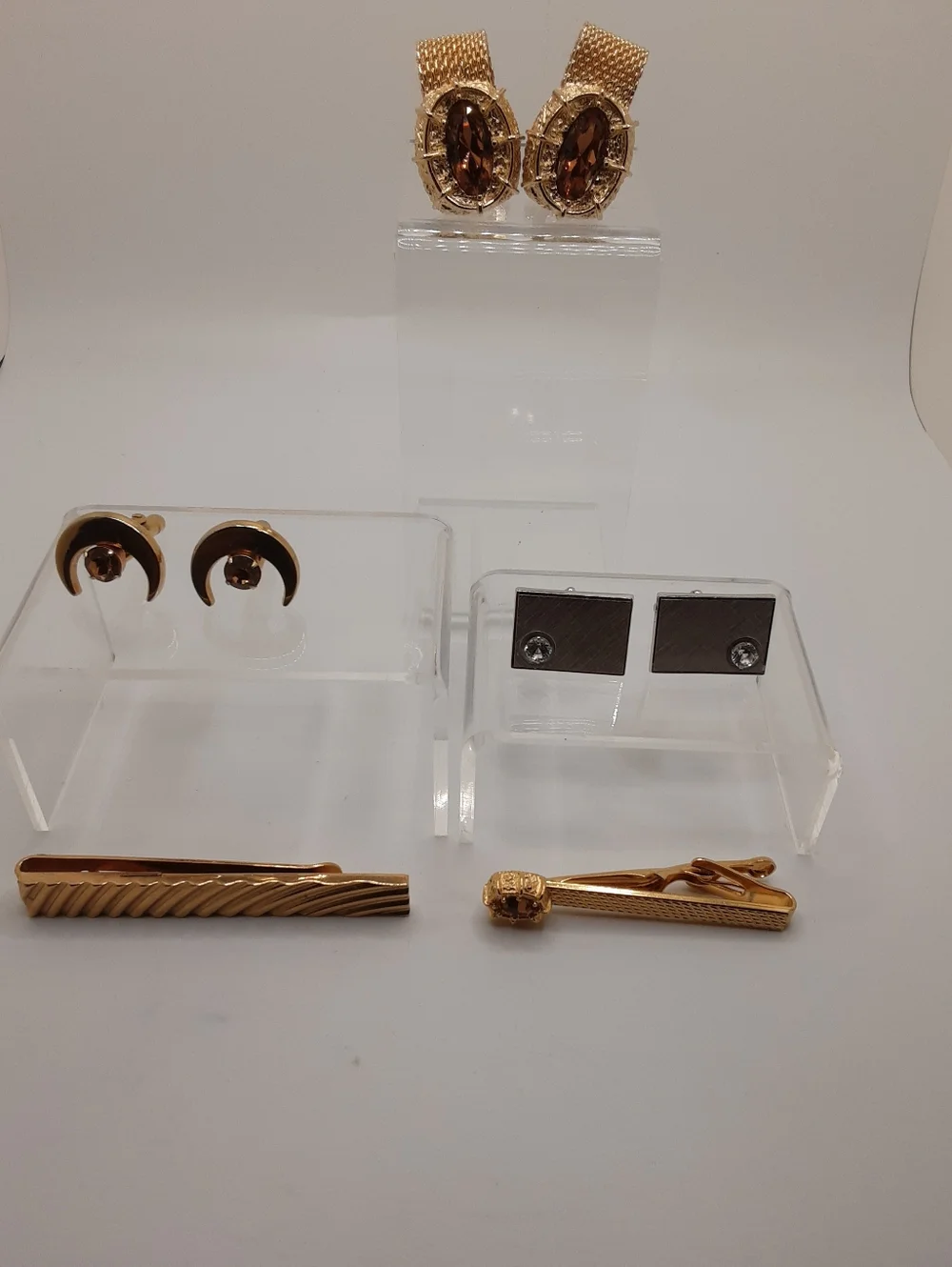 Men's Vintage Swank and Anson Cufflinks and Tie Bars Lot